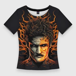 Женская футболка 3D Slim The last of us - зараженный Джоел