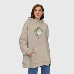 Худи SuperOversize хлопок Акварельная жабка - фото 2
