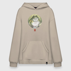 Худи SuperOversize хлопок Акварельная жабка