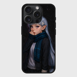 Чехол силиконовый для Apple iPhone 15 Pro матовый Эмилия реализм