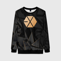 Женский свитшот 3D Exo golden poly