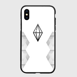 Чехол для iPhone XS Max матовый The Sims white poly