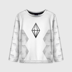 Детский лонгслив 3D The Sims white poly