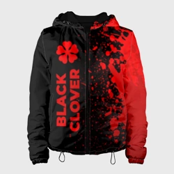 Женская куртка 3D Black Clover - red gradient по-вертикали