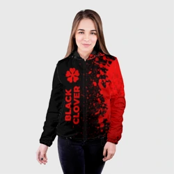 Женская куртка 3D Black Clover - red gradient по-вертикали - фото 2