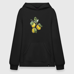 Худи SuperOversize хлопок Веточка с лимонами