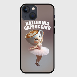 Чехол для iPhone 13 mini Балерино капучино - brainrot animals meme