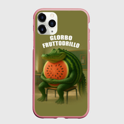 Чехол для iPhone 11 Pro Max матовый Glorbo Fruttodrillo - brainrot animals meme