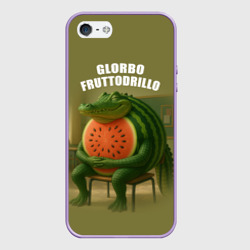 Чехол для iPhone 5/5S матовый Glorbo Fruttodrillo - brainrot animals meme