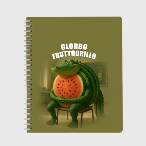 Тетрадь Glorbo Fruttodrillo - brainrot animals meme