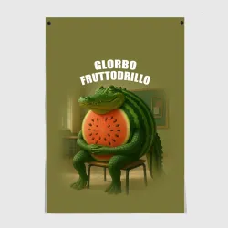 Постер Glorbo Fruttodrillo - brainrot animals meme