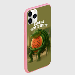 Чехол для iPhone 11 Pro Max матовый Glorbo Fruttodrillo - brainrot animals meme - фото 2