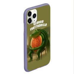Чехол для iPhone 11 Pro Max матовый Glorbo Fruttodrillo - brainrot animals meme - фото 2