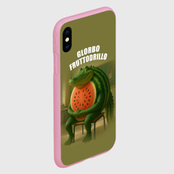 Чехол для iPhone XS Max матовый Glorbo Fruttodrillo - brainrot animals meme - фото 2