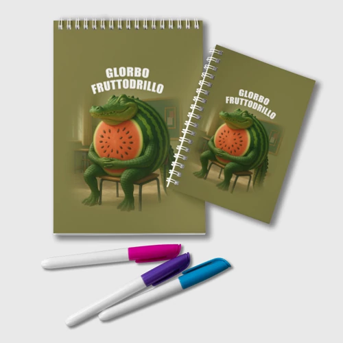 Блокнот Glorbo Fruttodrillo - brainrot animals meme