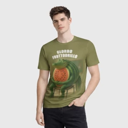 Мужская футболка 3D Glorbo Fruttodrillo - brainrot animals meme - фото 2