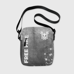 Сумка через плечо 3D Free Fire - grey gradient вертикально