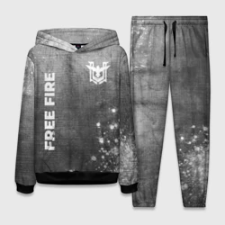 Женский костюм с толстовкой 3D Free Fire - grey gradient вертикально