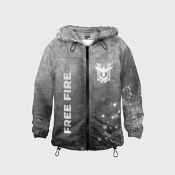 Детская ветровка 3D Free Fire - grey gradient вертикально