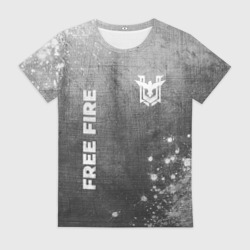 Женская футболка 3D Free Fire - grey gradient вертикально
