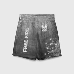 Детские спортивные шорты 3D Free Fire - grey gradient вертикально