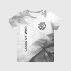 Детская футболка 3D Gears of War - white gradient вертикально