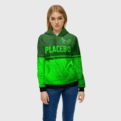 Женская толстовка 3D Placebo - green gradient посередине - фото 2
