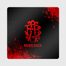Магнит виниловый Квадрат Nickelback - red gradient