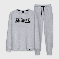 Мужской костюм хлопок Blink 182 трафарет черный