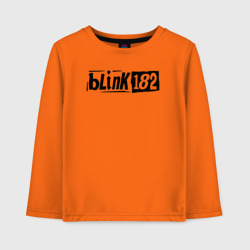 Детский лонгслив хлопок Blink 182 трафарет черный