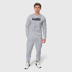 Мужской костюм хлопок Blink 182 трафарет черный - фото 2