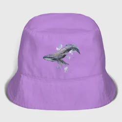 Мужская панама хлопок Акварельный горбатый кит