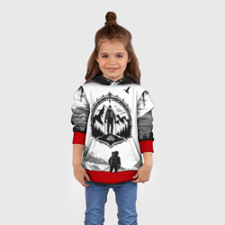 Детская толстовка 3D Альпинизм чб - фото 2