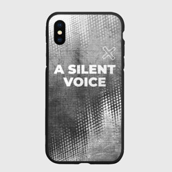 Чехол для iPhone XS Max матовый A Silent Voice - grey gradient посередине