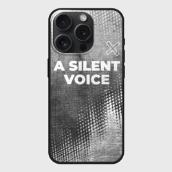 Чехол силиконовый для Apple iPhone 15 Pro Мax матовый A Silent Voice - grey gradient посередине