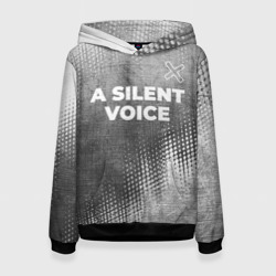 Женская толстовка 3D A Silent Voice - grey gradient посередине