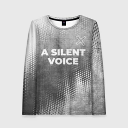 Женский лонгслив 3D A Silent Voice - grey gradient посередине