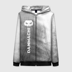 Женская толстовка 3D на молнии DanMachi - grey gradient по-вертикали