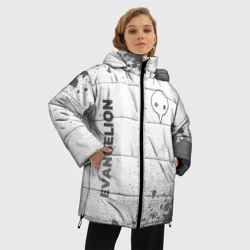 Женская зимняя куртка Oversize Evangelion - white gradient вертикально - фото 2
