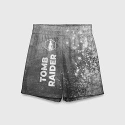 Детские спортивные шорты 3D Tomb Raider - grey gradient по-вертикали
