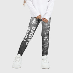 Детские леггинсы 3D Tomb Raider - grey gradient по-вертикали - фото 2