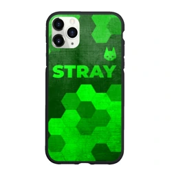 Чехол для iPhone 11 Pro Max матовый Stray - green gradient посередине