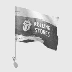Флаг для автомобиля Rolling Stones - grey gradient по-горизонтали
