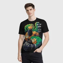 Мужская футболка 3D Battletoads trio  - фото 2