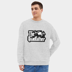 Мужской свитшот oversize без начеса хлопок Батя дронов и квадрокоптеров - фото 2