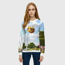 Женский свитшот 3D Пчёлка - Minecraft - фото 2
