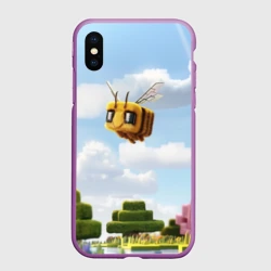 Чехол для iPhone XS Max матовый Пчёлка - Minecraft