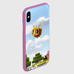 Чехол для iPhone XS Max матовый Пчёлка - Minecraft - фото 2