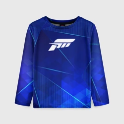 Детский лонгслив 3D Forza Horizon blue poly