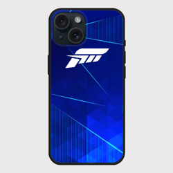 Чехол силиконовый для Apple iPhone 15 матовый Forza Horizon blue poly